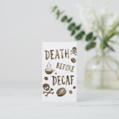 Carte De Fidélité mort avant decaf bokeh (Debout devant)