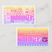 Carte De Fidélité mot hamburger web (Devant / Derrière)
