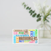 Carte De Fidélité mot hamburgers web (Debout devant)