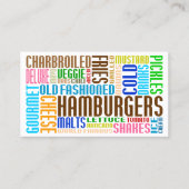 Carte De Fidélité mot hamburgers web (Devant)