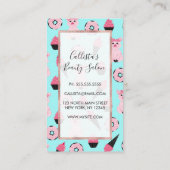 Carte De Fidélité Motif de cône de crème glacée à la menthe rose (Dos)