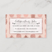 Carte De Fidélité Motif d'été pour ananas Rose tropical (Dos)