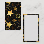 Carte De Fidélité Motif sans couture avec étoiles d'or (Devant / Derrière)