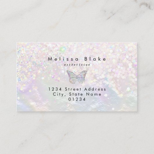 carte de fidélité nacre papillon (Dos)