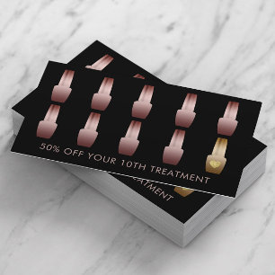 Carte de fidélité Nail Salon Rose Gold Manicuris