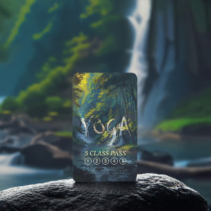 Carte De Fidélité Nature YOGA Texte caché Reiki Master 5 Classe Pass