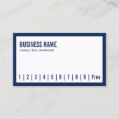Carte De Fidélité Navy Blue Frame Lounge Bar Loyalty Punch (Devant)