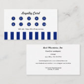 Carte De Fidélité Navy Blue Stripes Retail Loyalty Card Boutique (Devant / Derrière)