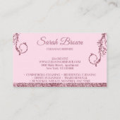 Carte De Fidélité Nettoyage Maid Janitorial étincelant Ménage (Dos)