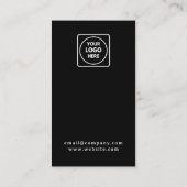 Carte de fidélité noire | Carte perforée de logo d (Dos)