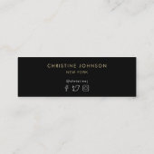 carte de fidélité noire coquillage doré (Dos)