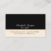 Carte de fidélité noire Elegant Or (Dos)