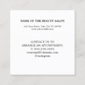 Carte de fidélité noire et blanche moderne (Dos)