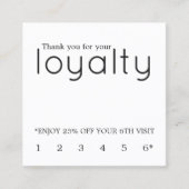 Carte de fidélité noire et blanche moderne (Devant)