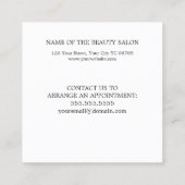 Carte de fidélité noire et blanche moderne (Dos)