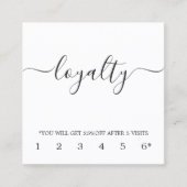 Carte de fidélité noire et blanche moderne (Devant)