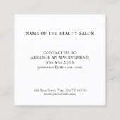 Carte de fidélité noire et blanche moderne (Dos)