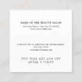 Carte de fidélité noire et blanche moderne (Dos)