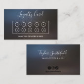 Carte de fidélité noire Faux personnalisée (Devant / Derrière)