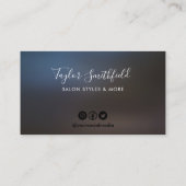 Carte de fidélité noire Faux personnalisée (Dos)