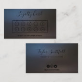 Carte de fidélité noire Faux personnalisée (Devant / Derrière)