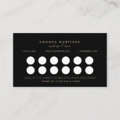 Carte de fidélité noire Ginkgo Gold Falling Feuill (Dos)