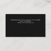 Carte de fidélité noire professionnelle (Dos)