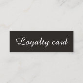 Carte de fidélité noire simple et élégante (Devant)