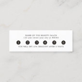 Carte de fidélité noire simple et élégante (Dos)