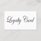 Carte de fidélité noire simple et élégante (Devant)
