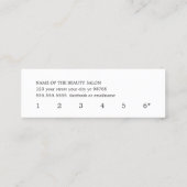 Carte de fidélité noire simple et élégante (Dos)