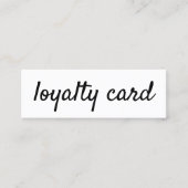 Carte de fidélité noire simple et élégante (Devant)