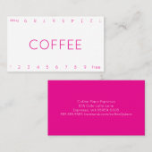 Carte de Fidélité Numéro Double Mince pour Café (Devant / Derrière)