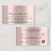 Carte de fidélité Nutrition Herbes de santé Rose 1 (Devant / Derrière)