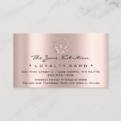 Carte de fidélité Nutrition Herbes de santé Rose 1 (Devant)