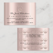 Carte de fidélité Nutrition Herbes de santé Rose 2 (Devant / Derrière)