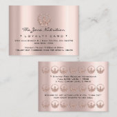 Carte de fidélité Nutrition Herbes de santé Rose 2 (Devant / Derrière)