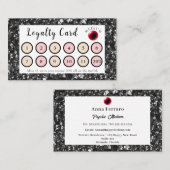 Carte de fidélité obsidienne et rouge cristal (Devant / Derrière)