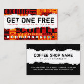 Carte De Fidélité obtenez 1 CAFÉ libre (Devant / Derrière)