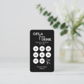 Carte De Fidélité Obtenez Une Boisson Gratuite Minimale Noir Blanc M (Debout devant)