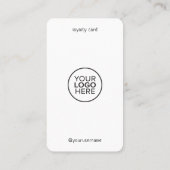 Carte De Fidélité Obtenez Une Boisson Gratuite Minimale Noir Blanc M (Dos)