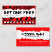 Carte De Fidélité Obtenez une LIGNE DE PIZZA gratuite (Devant / Derrière)