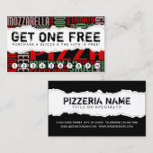 Carte De Fidélité obtenir une PIZZA SLICE gratuite (Devant / Derrière)