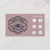 Carte De Fidélité Oeil mystique et vignes Roses Boho magique 5 (Devant)