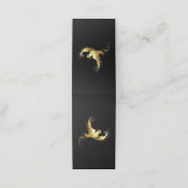 Carte De Fidélité Oiseau d'or sur Arrière - plan noir (Extérieur déplié)