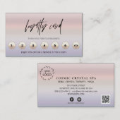 Carte De Fidélité *~* Ombre Pastel Merci récompense QR LOGO (Devant / Derrière)
