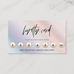 Carte De Fidélité *~* Ombre Pastel Merci Rewards LOGO QR