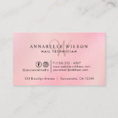 Carte De Fidélité Ongles Bouteilles polonaises Aquarelle Monogramme (Dos)