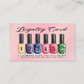 Carte De Fidélité Ongles Bouteilles polonaises Aquarelle Monogramme (Devant)