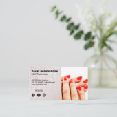 Carte De Fidélité Ongles peints | Modèle Damask | Loyauté (Debout devant)
